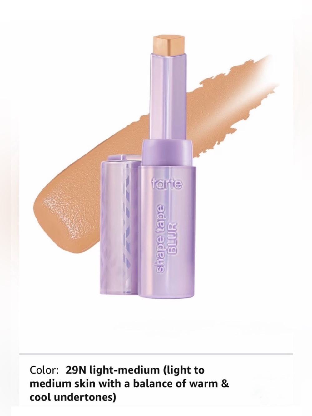 tarte ShapeTape Blur Hydrating Concealer Stick-29N LightMed AND Brush Bundle-NWT - Picture 2 of 6